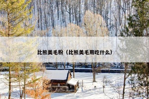 比熊美毛粉（比熊美毛用吃什么）