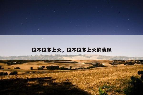 拉不拉多上火，拉不拉多上火的表现