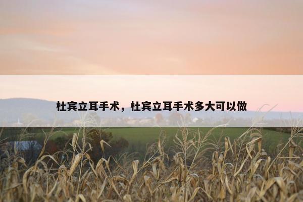 杜宾立耳手术，杜宾立耳手术多大可以做