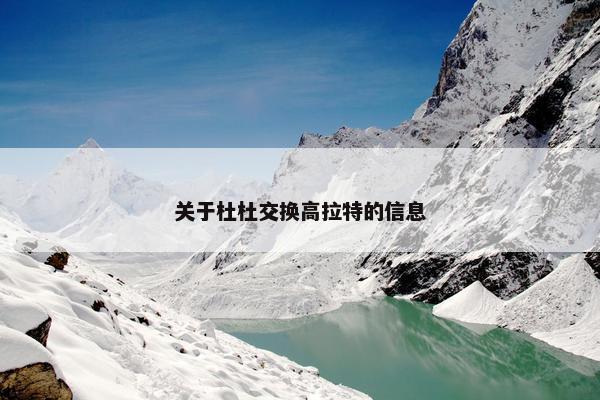 关于杜杜交换高拉特的信息