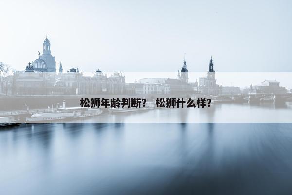 松狮年龄判断？ 松狮什么样？