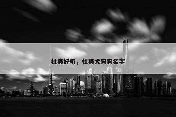 杜宾好听，杜宾犬狗狗名字