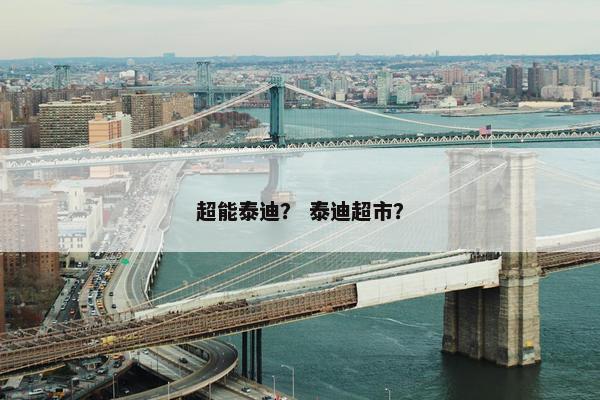 超能泰迪？ 泰迪超市？
