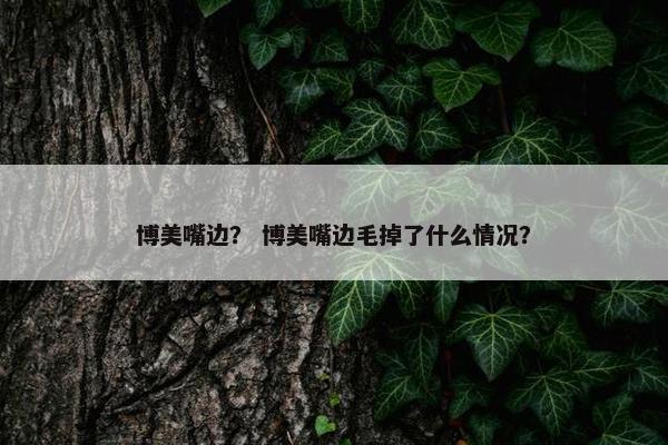 博美嘴边？ 博美嘴边毛掉了什么情况？