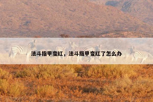 法斗指甲变红，法斗指甲变红了怎么办