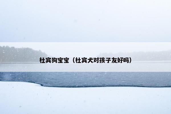 杜宾狗宝宝（杜宾犬对孩子友好吗）