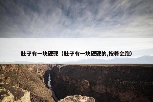 肚子有一块硬硬（肚子有一块硬硬的,按着会跑）