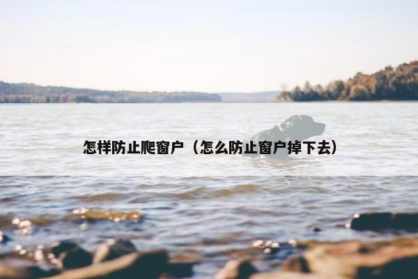 怎样防止爬窗户（怎么防止窗户掉下去）