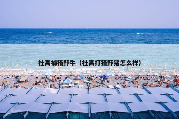 杜高捕猎野牛（杜高打猎野猪怎么样）