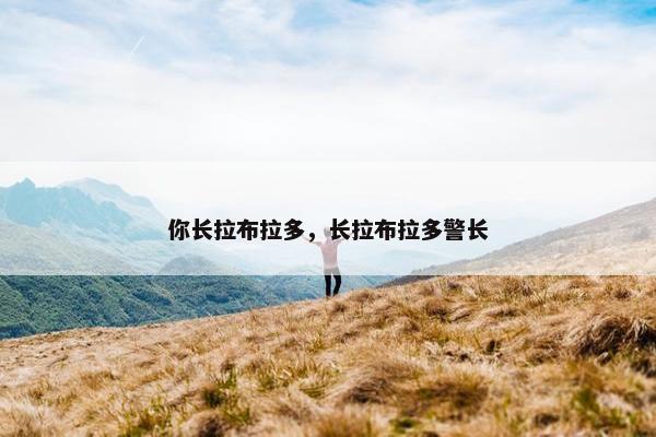 你长拉布拉多，长拉布拉多警长