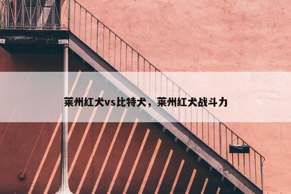 莱州红犬vs比特犬，莱州红犬战斗力