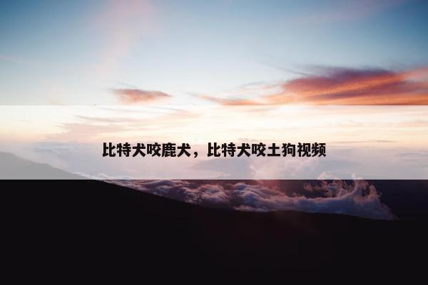 比特犬咬鹿犬，比特犬咬土狗视频