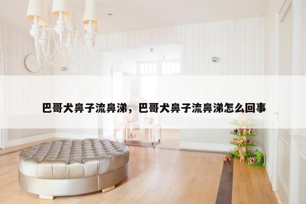 巴哥犬鼻子流鼻涕，巴哥犬鼻子流鼻涕怎么回事