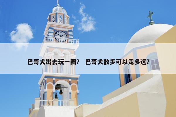 巴哥犬出去玩一圈？ 巴哥犬散步可以走多远？