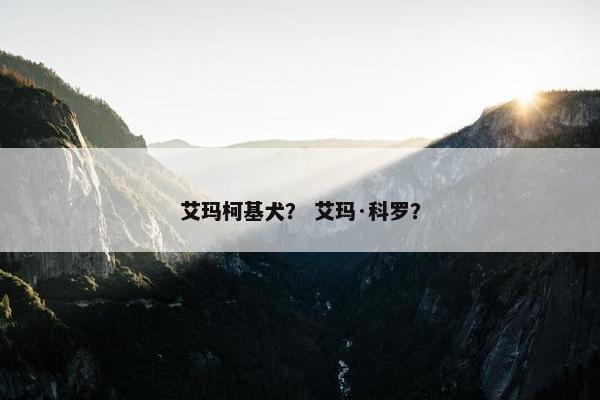 艾玛柯基犬？ 艾玛·科罗？