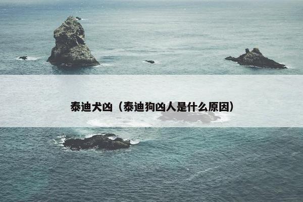 泰迪犬凶（泰迪狗凶人是什么原因）