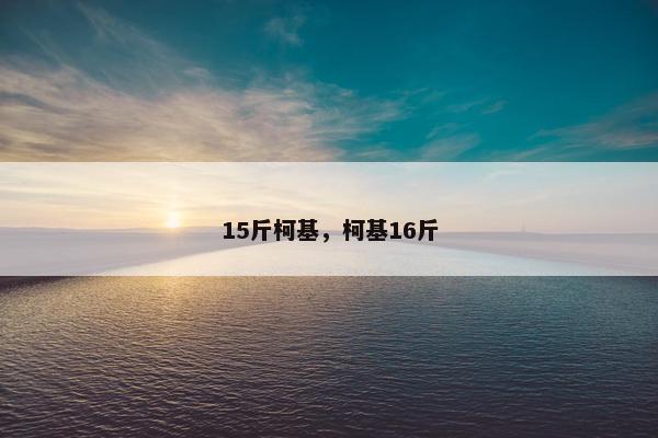 15斤柯基，柯基16斤