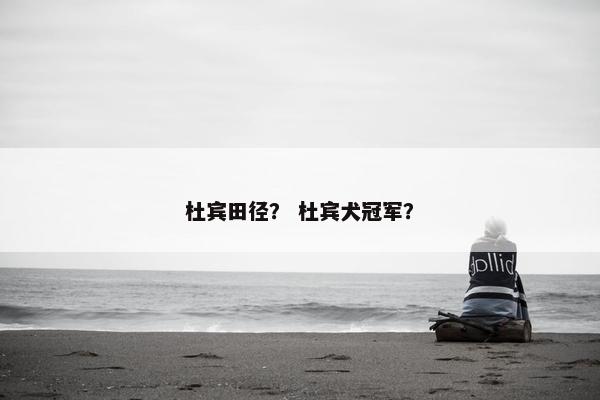 杜宾田径？ 杜宾犬冠军？