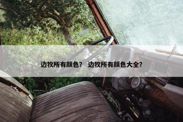 边牧所有颜色？ 边牧所有颜色大全？