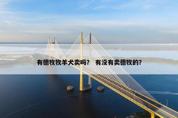 有德牧牧羊犬卖吗？ 有没有卖德牧的？