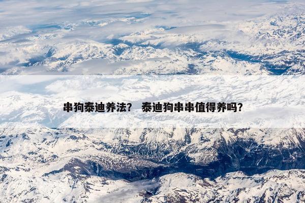 串狗泰迪养法？ 泰迪狗串串值得养吗？