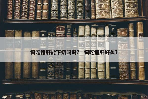 狗吃猪肝能下奶吗吗？ 狗吃猪肝好么？