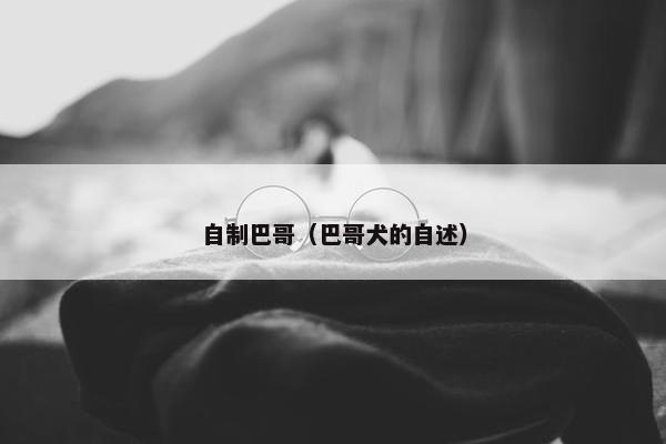 自制巴哥（巴哥犬的自述）