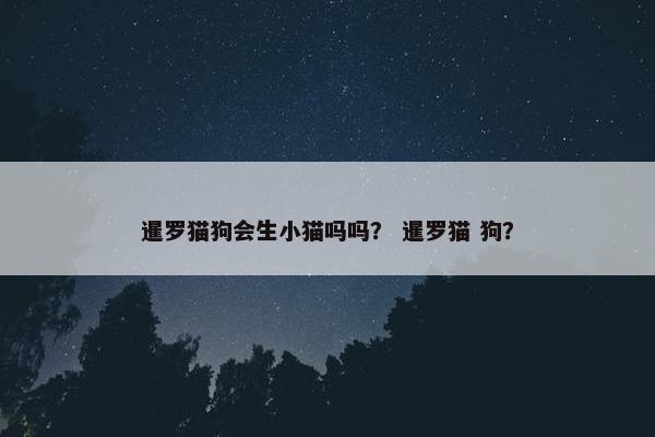 暹罗猫狗会生小猫吗吗？ 暹罗猫 狗？