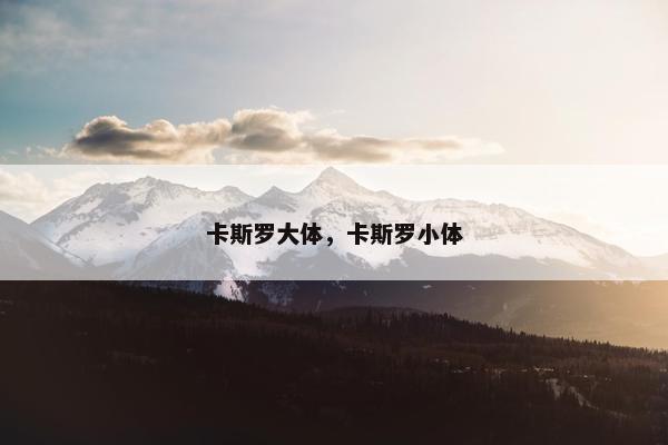 卡斯罗大体，卡斯罗小体