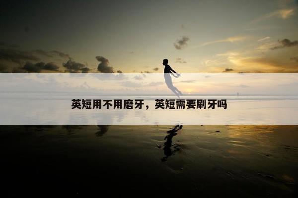 英短用不用磨牙，英短需要刷牙吗