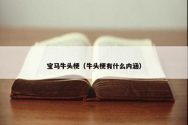 宝马牛头梗（牛头梗有什么内涵）