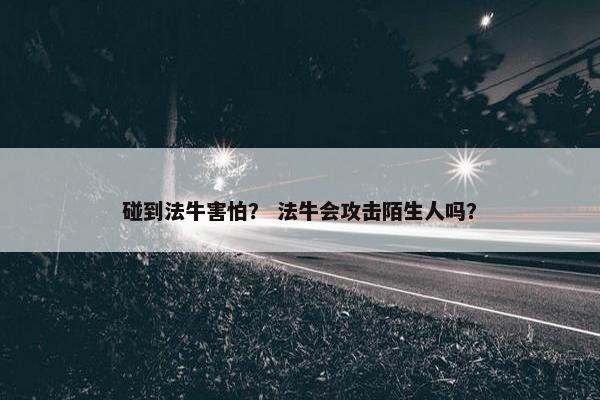 碰到法牛害怕？ 法牛会攻击陌生人吗？