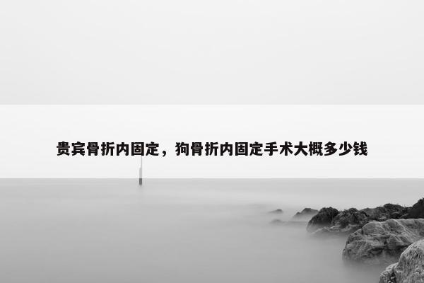贵宾骨折内固定，狗骨折内固定手术大概多少钱