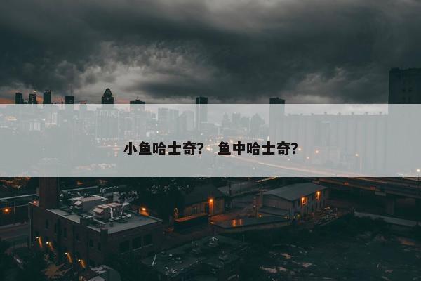 小鱼哈士奇？ 鱼中哈士奇？