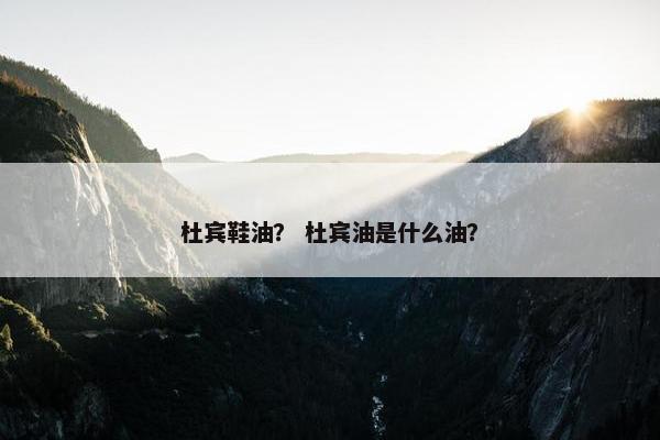 鞋油