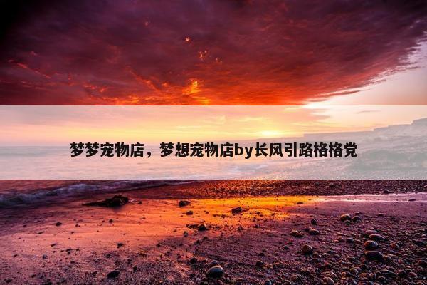 梦梦宠物店，梦想宠物店by长风引路格格党