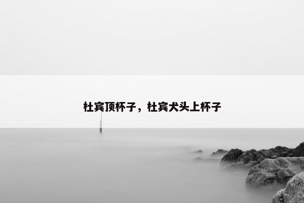 杜宾顶杯子，杜宾犬头上杯子