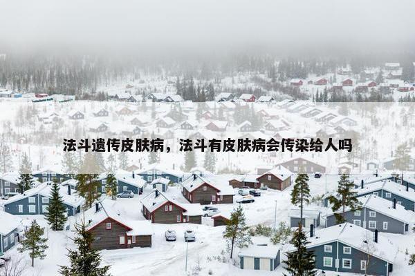 法斗遗传皮肤病，法斗有皮肤病会传染给人吗