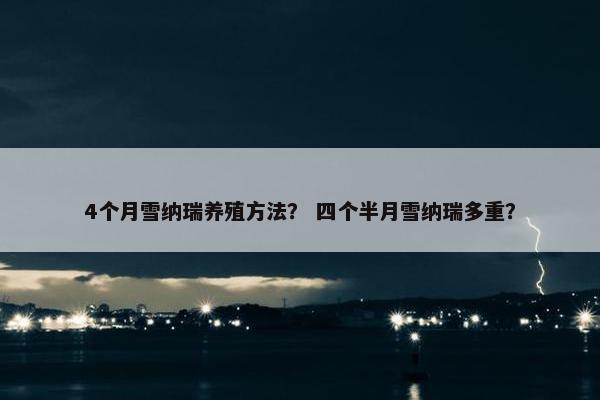 4个月雪纳瑞养殖方法？ 四个半月雪纳瑞多重？
