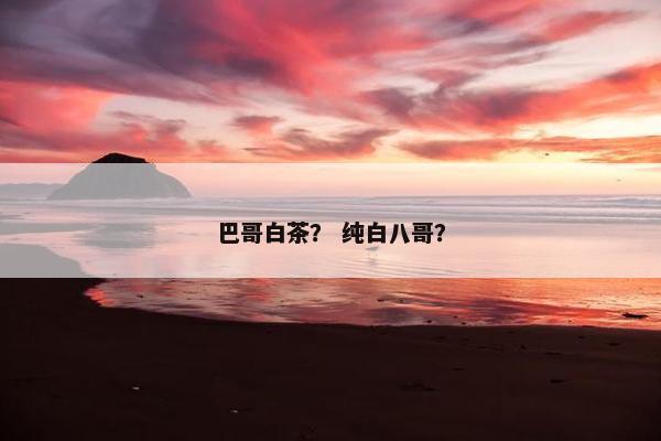 巴哥白茶？ 纯白八哥？