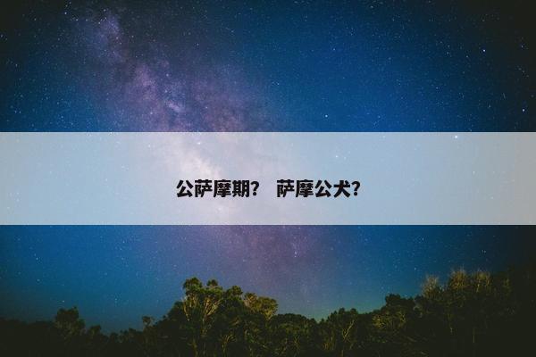 公萨摩期？ 萨摩公犬？