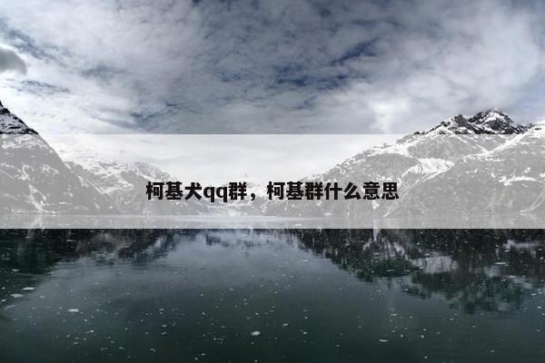 柯基犬qq群，柯基群什么意思