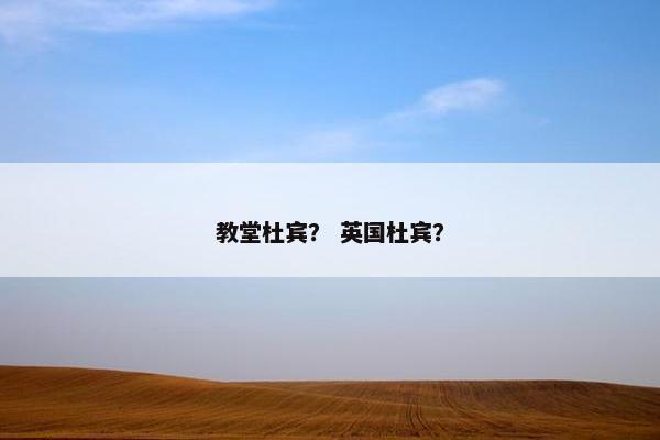 教堂杜宾？ 英国杜宾？