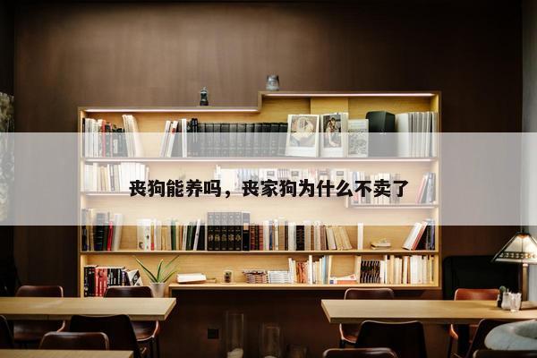 丧狗能养吗，丧家狗为什么不卖了