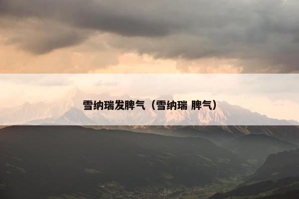 雪纳瑞发脾气（雪纳瑞 脾气）