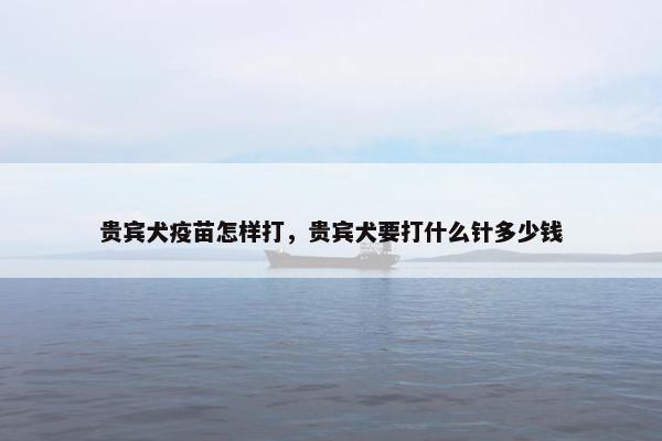 贵宾犬疫苗怎样打，贵宾犬要打什么针多少钱