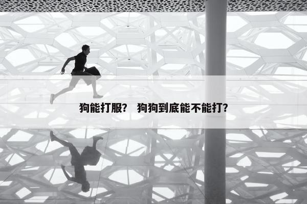 狗能打服？ 狗狗到底能不能打？