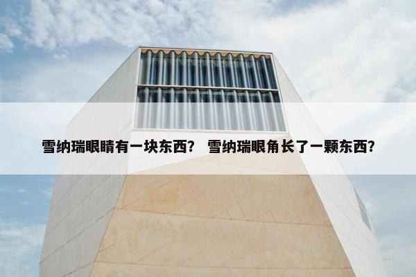 雪纳瑞眼睛有一块东西？ 雪纳瑞眼角长了一颗东西？