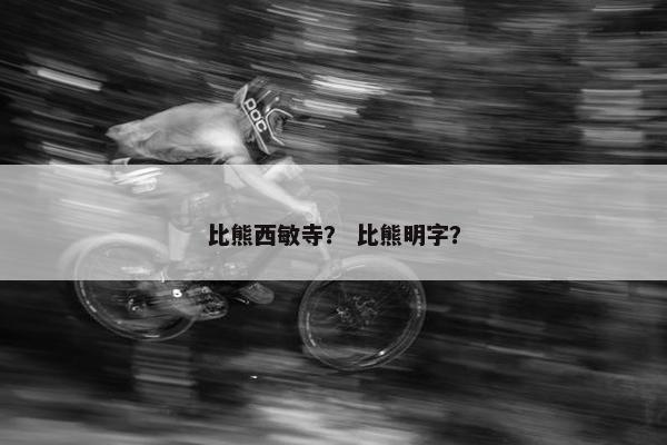 比熊西敏寺？ 比熊明字？