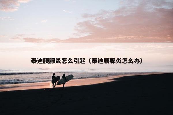 泰迪胰腺炎怎么引起（泰迪胰腺炎怎么办）